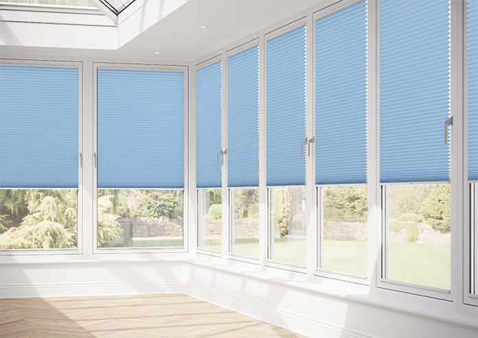 Solaris, Cornflower - Stick Fit Pleated Blind - Image 13